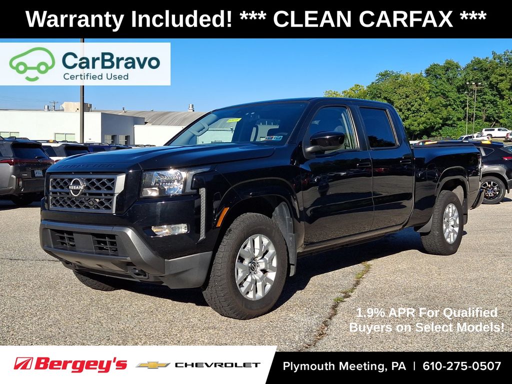Super Black 2022 Nissan Frontier Pickup Truck Four-Wheel Drive 9-Speed Automatic