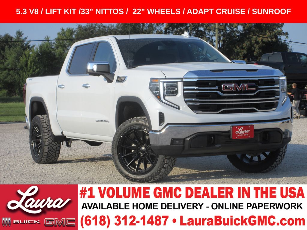 Glacier White Tricoat 2026 GMC Sierra 1500 Pickup Truck Four-Wheel Drive Automatic