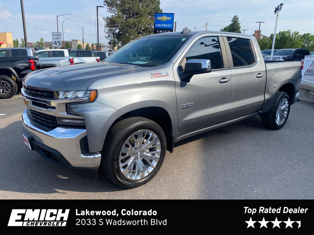 Gray (Steel Metallic) 2021 Chevrolet Silverado 1500 Pickup Truck Four-Wheel Drive Automatic
