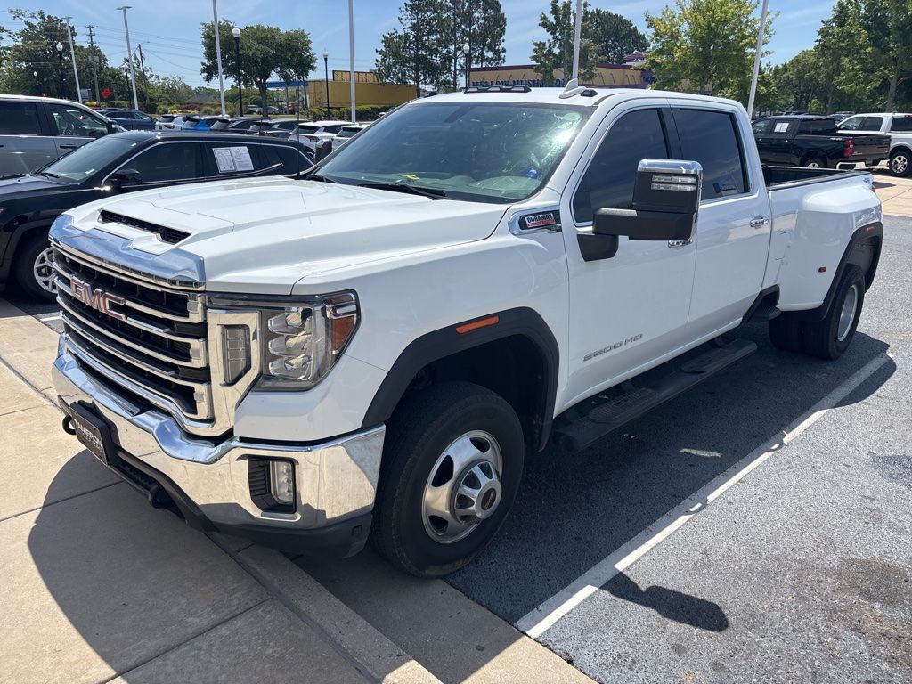 Summit White 2021 GMC Sierra 3500HD SLT Crew Cab 4WD Pickup Truck Four-Wheel Drive Automatic