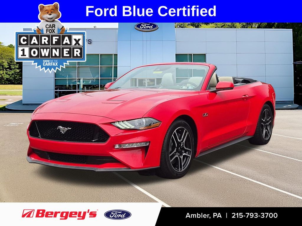 Race Red 2019 Ford Mustang Convertible Rear-Wheel Drive 6-Speed Manual