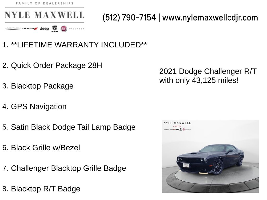Used Car 2021 Dodge Challenger  R/t For Sale Under $30,000 In Austin, Texas
