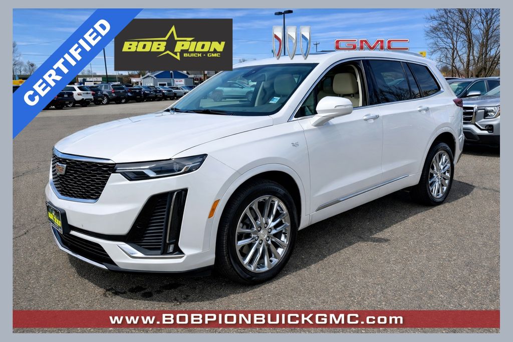 Crystal White Tricoat 2023 Cadillac XT6 Premium Luxury AWD SUV / Crossover Four-Wheel Drive 9-Speed Automatic