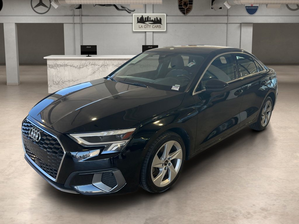 Black 2023 Audi A3 Sedan Front-Wheel Drive 7-Speed Automatic