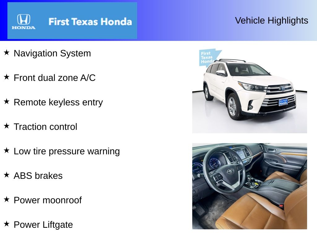 Used Car 2018 Toyota Highlander Hybrid  Limited For Sale Under $25,000 In Austin, Texas