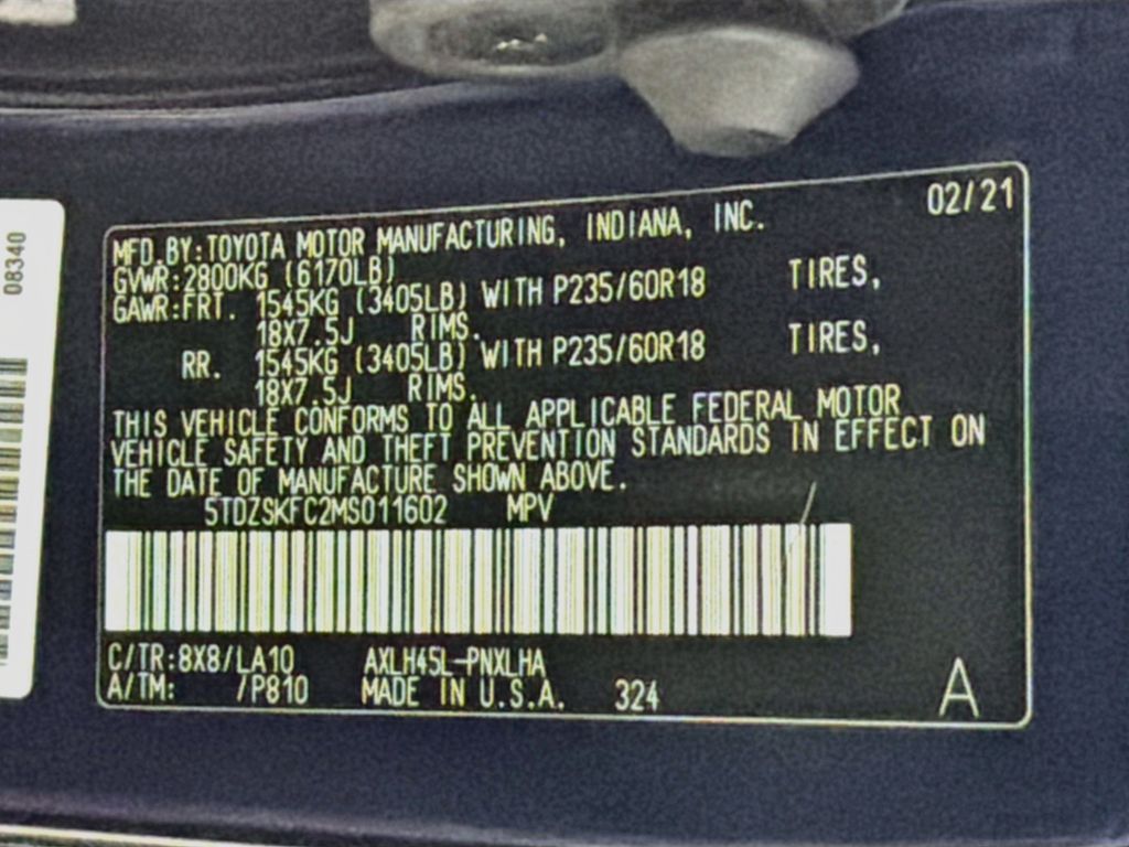 Used 2021 Toyota Sienna Van