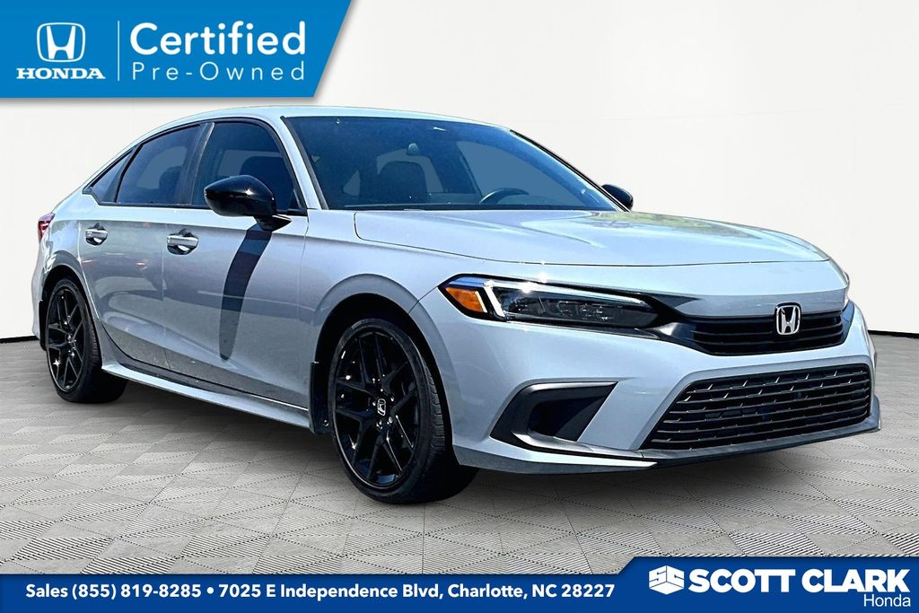 Sonic Gray Pearl 2024 Honda Civic Sport FWD Sedan Front-Wheel Drive Continuously Variable Transmission