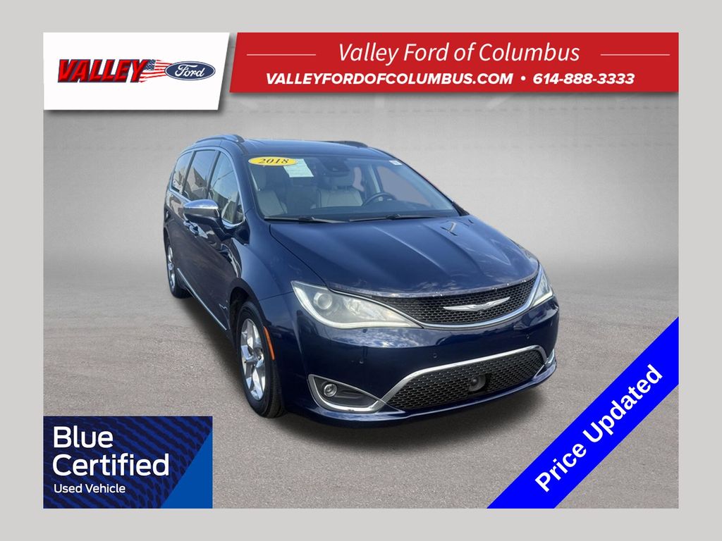 Jazz Blue Pearlcoat 2018 Chrysler Pacifica Minivan Front-Wheel Drive 9-Speed Automatic
