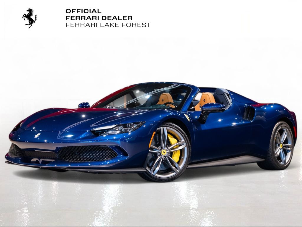 Blu Tour De France 2025 Ferrari 296 GTS Convertible Rear-Wheel Drive 8-Speed Dual Clutch