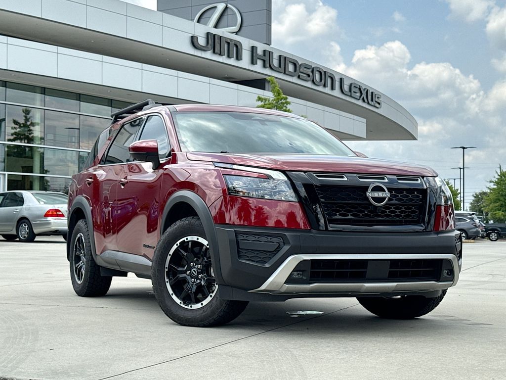 2025 Nissan Pathfinder Rock Creek Scarlet Ember Tintcoat - Jim Hudson Acura - Image 2