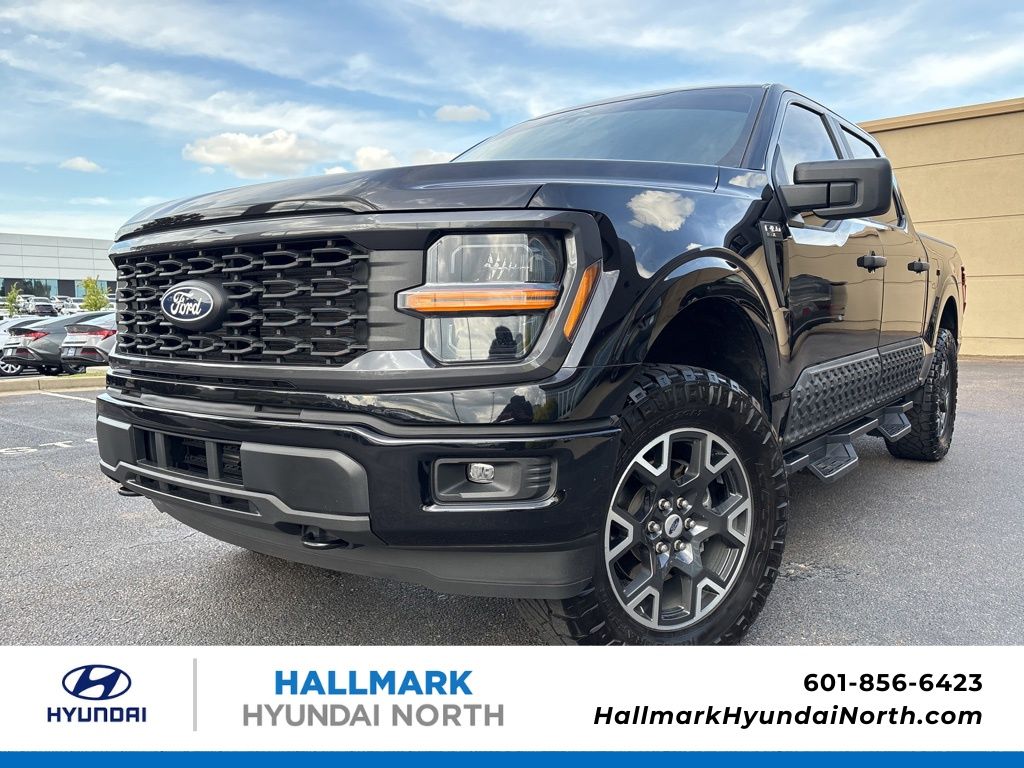 Black Metallic 2024 Ford F-150 STX SuperCrew 4WD Pickup Truck Four-Wheel Drive Automatic