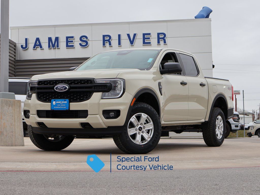 Desert Sand 2025 Ford Ranger XL SuperCrew 4WD Pickup Truck Four-Wheel Drive Automatic