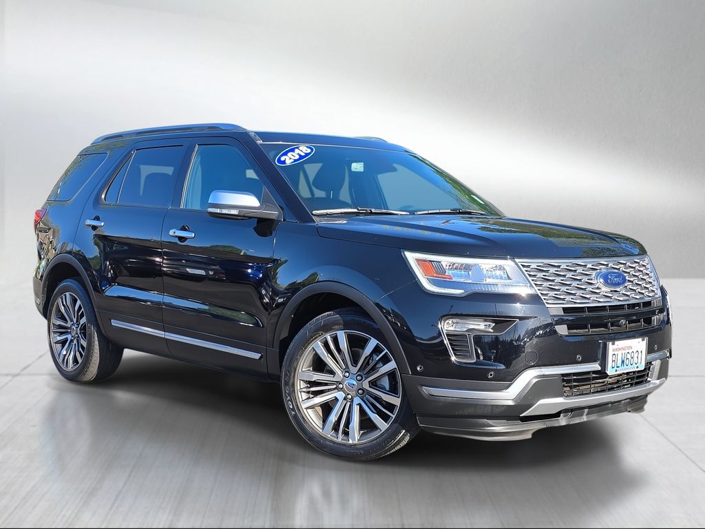 Shadow Black 2018 Ford Explorer Platinum AWD SUV / Crossover All-Wheel Drive 6-Speed Automatic