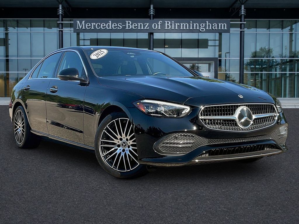 Black 2025 Mercedes-Benz C-Class Sedan Rear-Wheel Drive 9-Speed Automatic