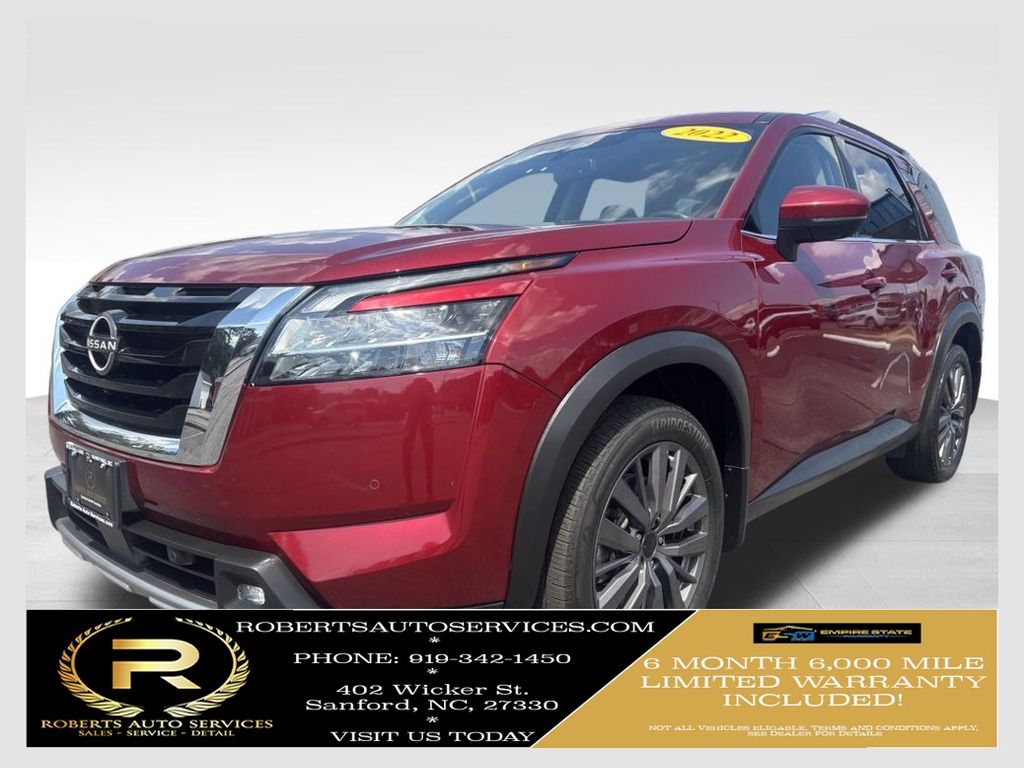 Red (Scarlet Ember Tintcoat/Super Black) 2022 Nissan Pathfinder SUV / Crossover All-Wheel Drive 9-Speed Automatic