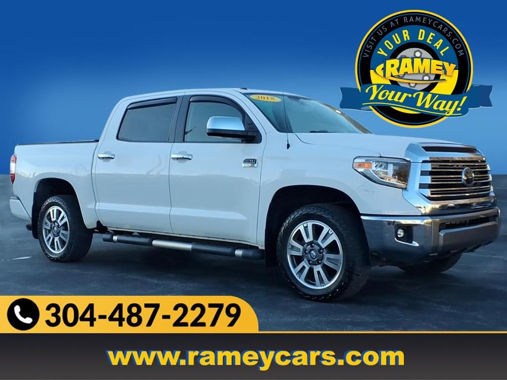 Super White 2018 Toyota Tundra 1794 Edition CrewMax 5.7L 4WD Pickup Truck Four-Wheel Drive 6-Speed Automatic Overdrive