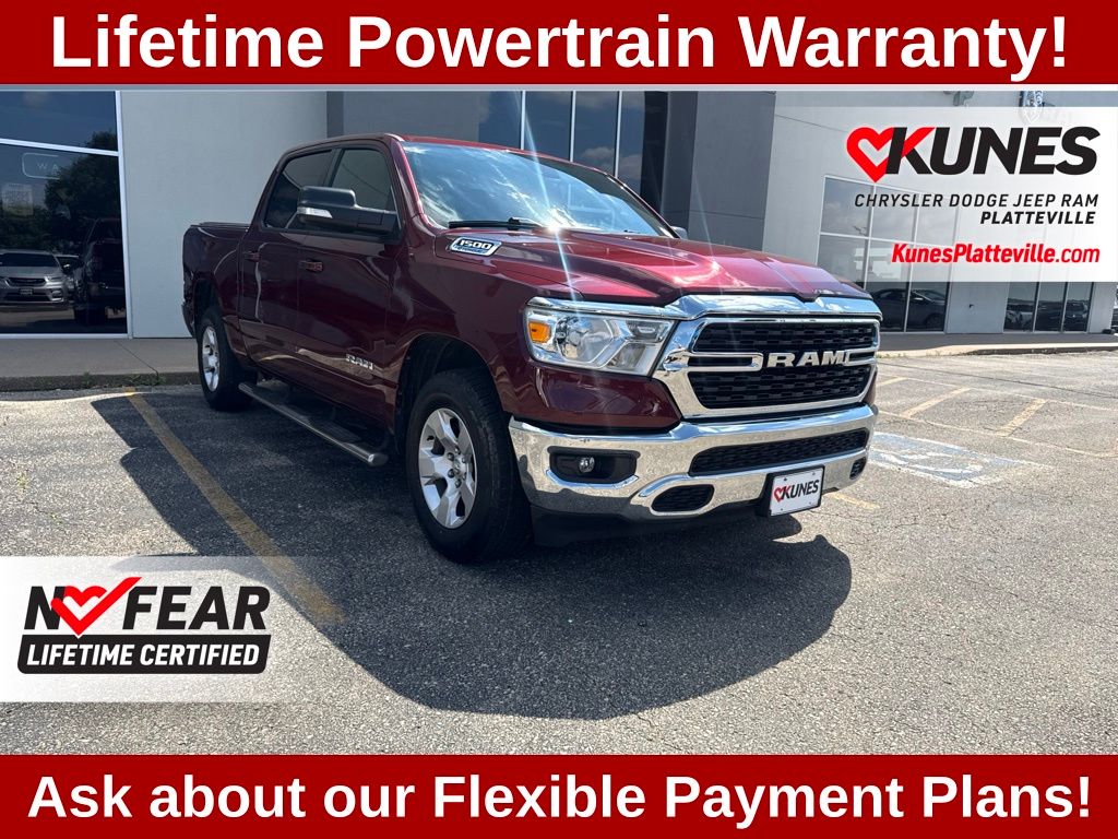 Delmonico Red Pearlcoat 2022 RAM 1500 Pickup Truck Four-Wheel Drive 8-Speed Automatic