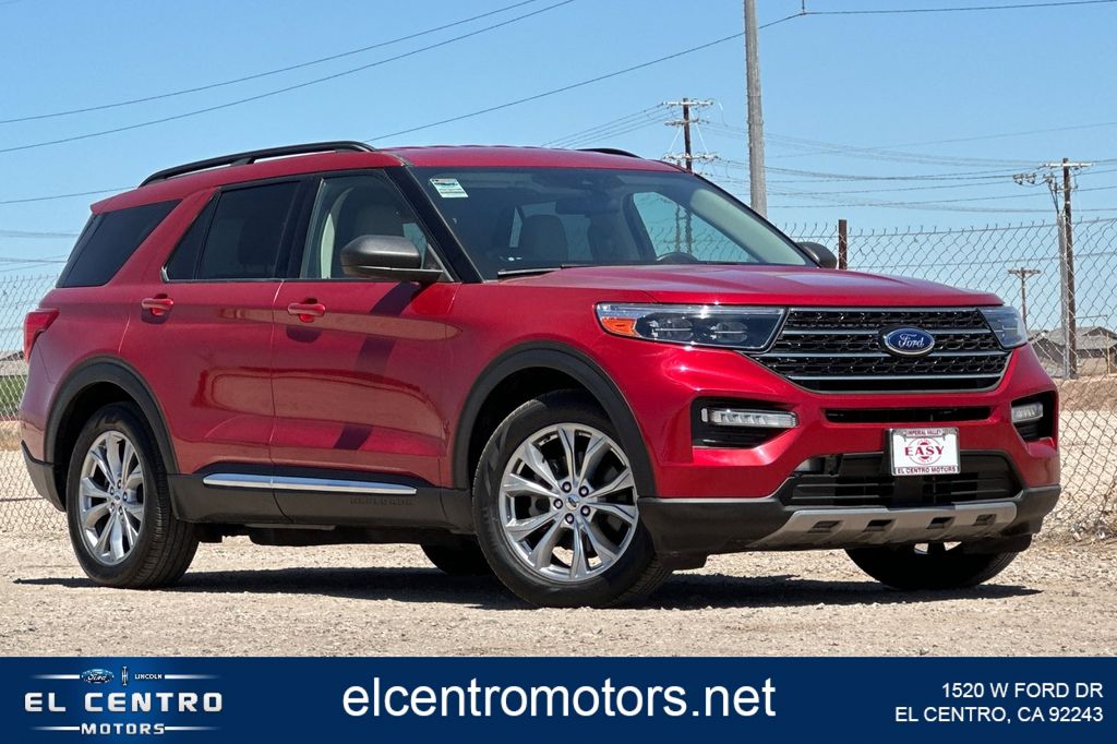 Rapid Red Metallic Tinted Clearcoat 2021 Ford Explorer SUV / Crossover Rear-Wheel Drive Automatic