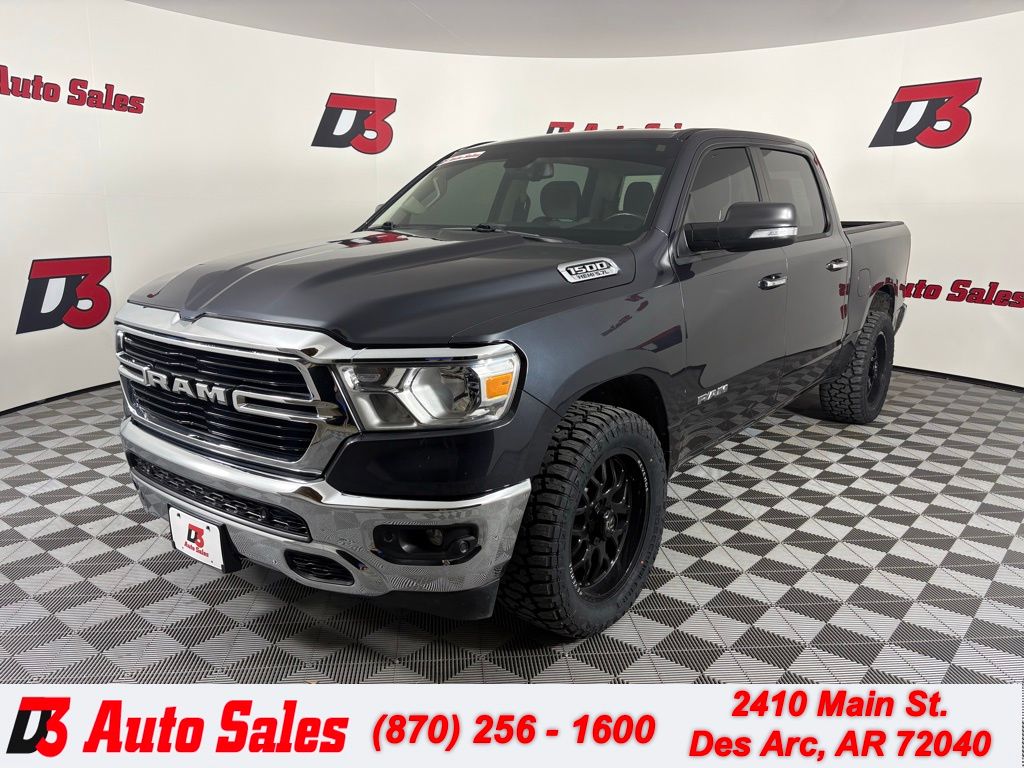 Gray (Maximum Steel Metallic Clearcoat) 2019 RAM 1500 Big Horn Crew Cab RWD Pickup Truck 4X2 8-Speed Automatic
