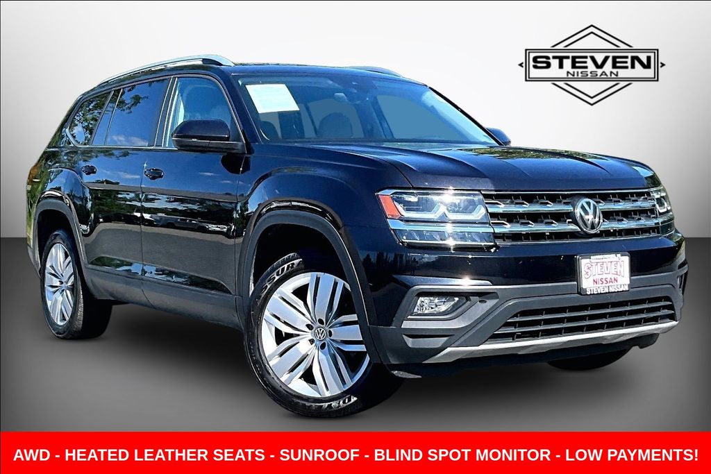 Deep Black 2019 Volkswagen Atlas SUV / Crossover All-Wheel Drive 8-Speed Automatic