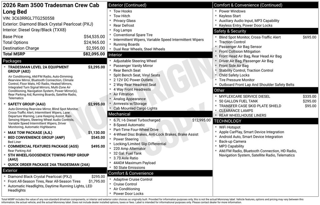 2026 RAM Ram 3500 Pickup Tradesman's photo