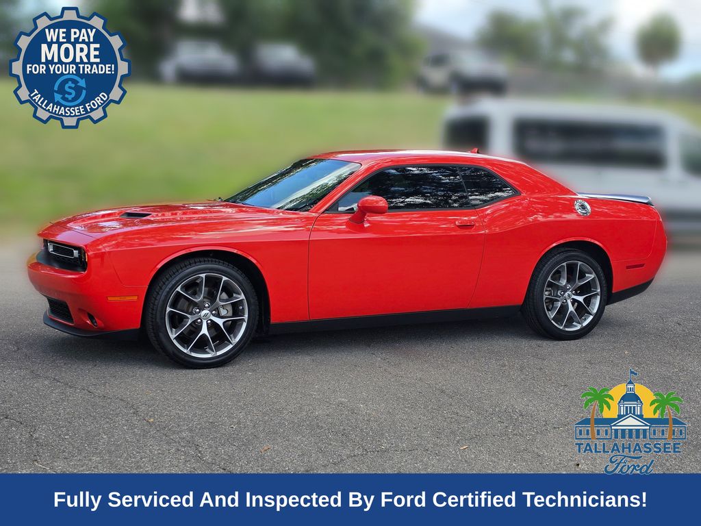 Go Mango! 2023 Dodge Challenger Coupe Rear-Wheel Drive 8-Speed Automatic