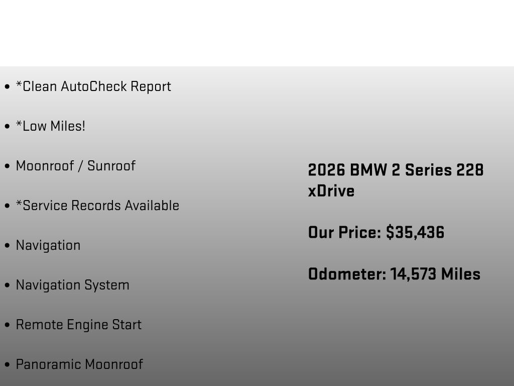 2026 BMW 2 Series 228 Gran Coupe Black at Klick Lewis Buick Chevrolet