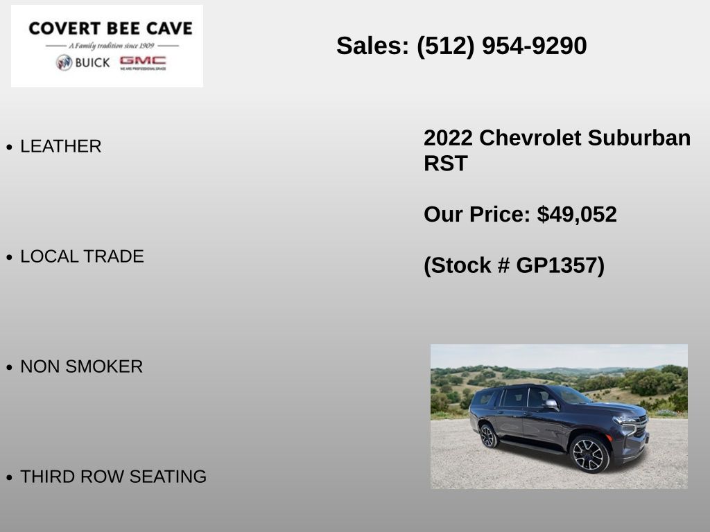 Used Car 2022 Chevrolet Suburban  Rst For Sale Under $50,000 In Austin, Texas