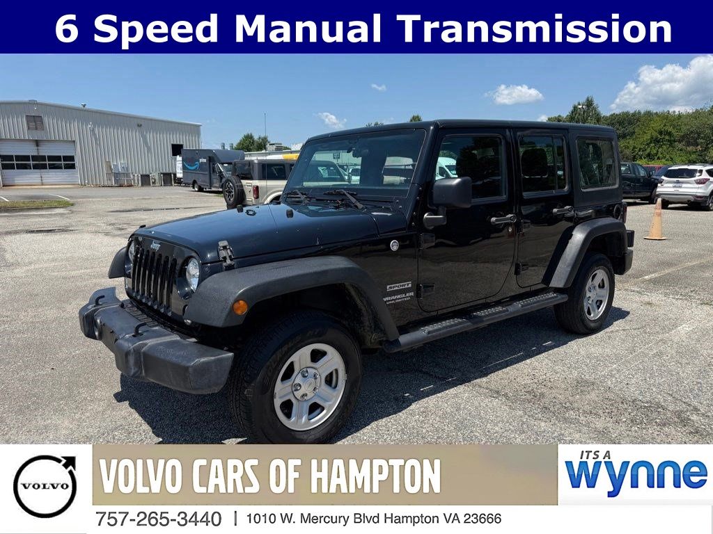 Black Clearcoat 2017 Jeep Wrangler Unlimited Sport 4WD SUV / Crossover Four-Wheel Drive 6-Speed Manual