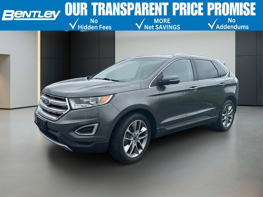 Dark Stone Metallic 2015 Ford Edge Titanium SUV / Crossover Front-Wheel Drive 6-Speed Automatic