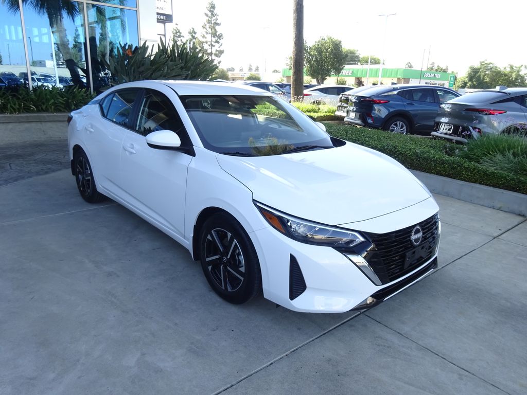 White (Fresh Powder) 2025 Nissan Sentra Sedan Front-Wheel Drive Continuously Variable Transmission