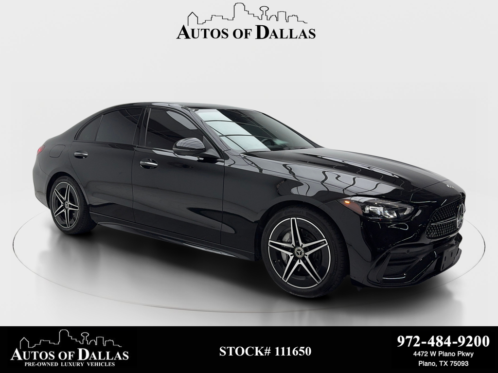 Black 2023 Mercedes-Benz C-Class C 300 RWD Sedan Rear-Wheel Drive 9-Speed Automatic