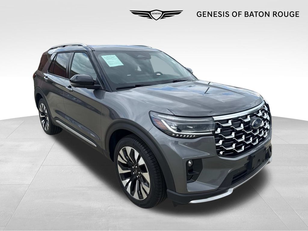 Gray Metallic 2025 Ford Explorer Platinum AWD SUV / Crossover All-Wheel Drive Automatic