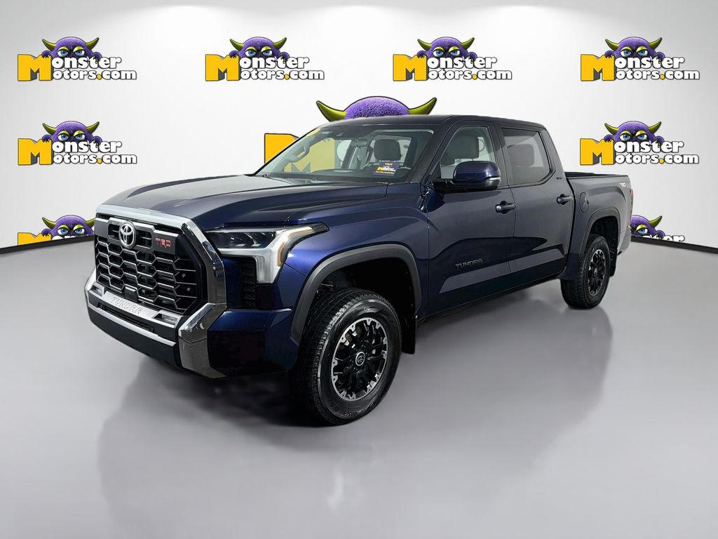 Blue 2023 Toyota Tundra Pickup Truck Four-Wheel Drive Automatic