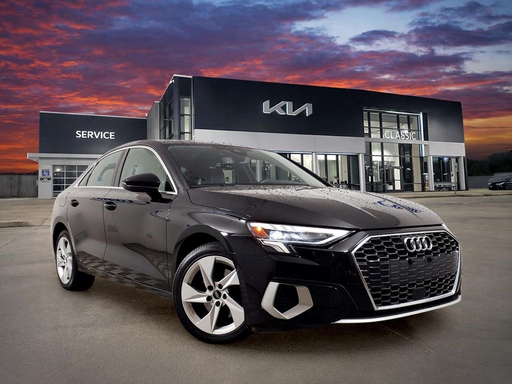 Brilliant Black 2024 Audi A3 Sedan Front-Wheel Drive 7-Speed Automatic