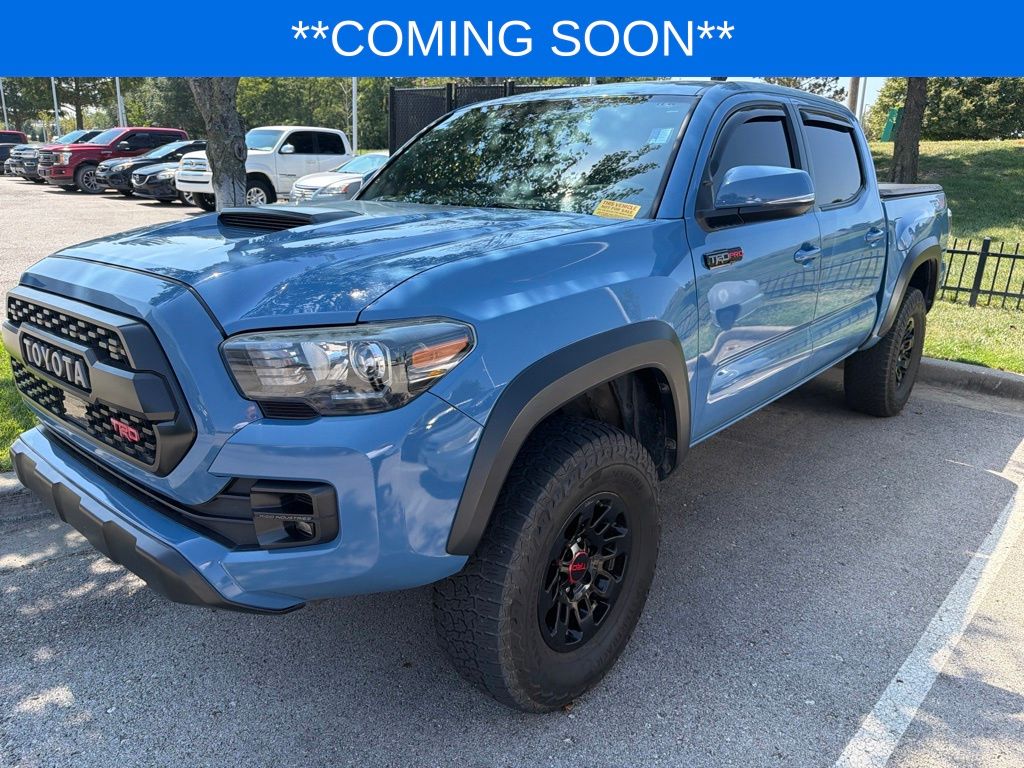 Blue 2018 Toyota Tacoma Pickup Truck Four-Wheel Drive 6-Speed Automatic