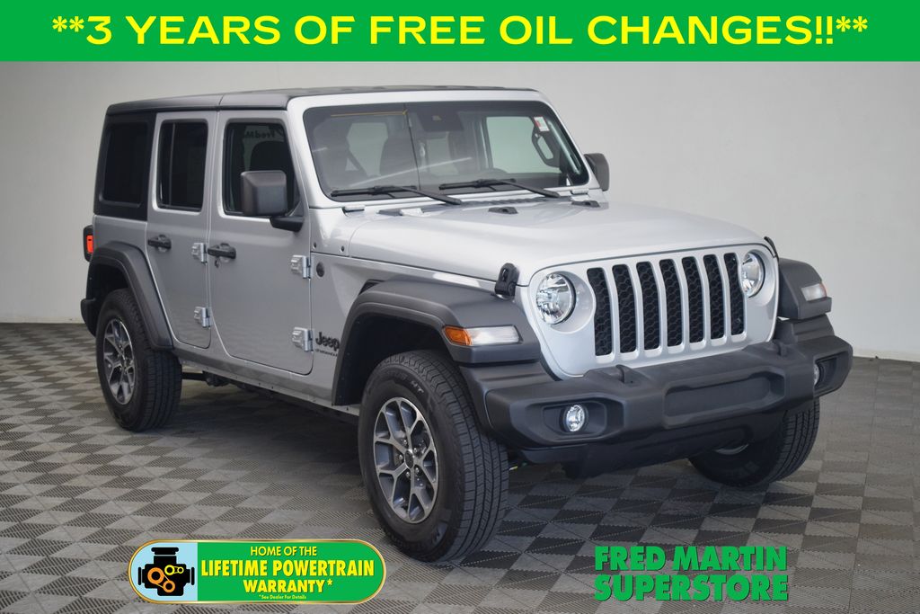 Silver Zynith Clearcoat 2024 Jeep Wrangler SUV / Crossover Four-Wheel Drive 8-Speed Automatic