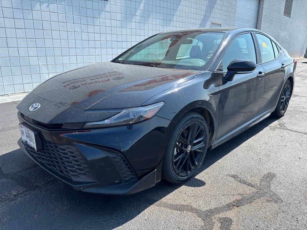 Midnight Black Metallic 2025 Toyota Camry Sedan Front-Wheel Drive Continuously Variable Transmission