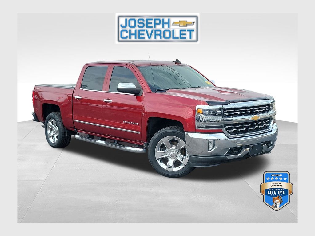 Cajun Red Tintcoat 2018 Chevrolet Silverado 1500 LTZ Crew Cab 4WD Pickup Truck Four-Wheel Drive 6-Speed Automatic Overdrive
