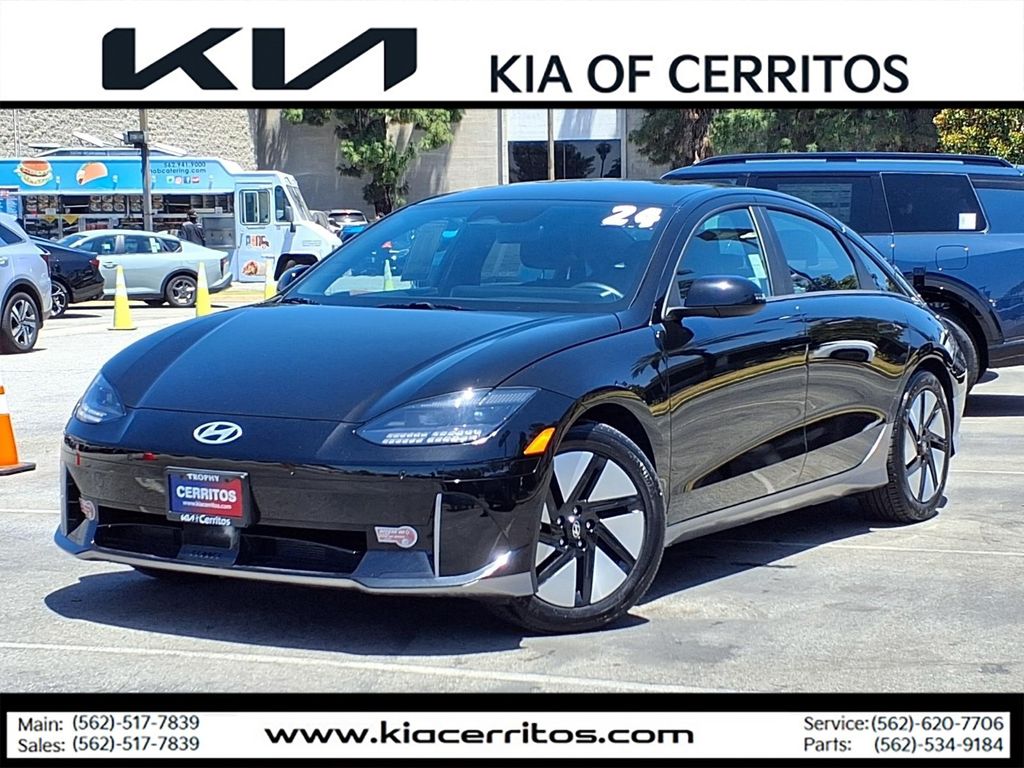Onyx Black 2024 Hyundai Ioniq 6 Sedan Rear-Wheel Drive 1-Speed Automatic