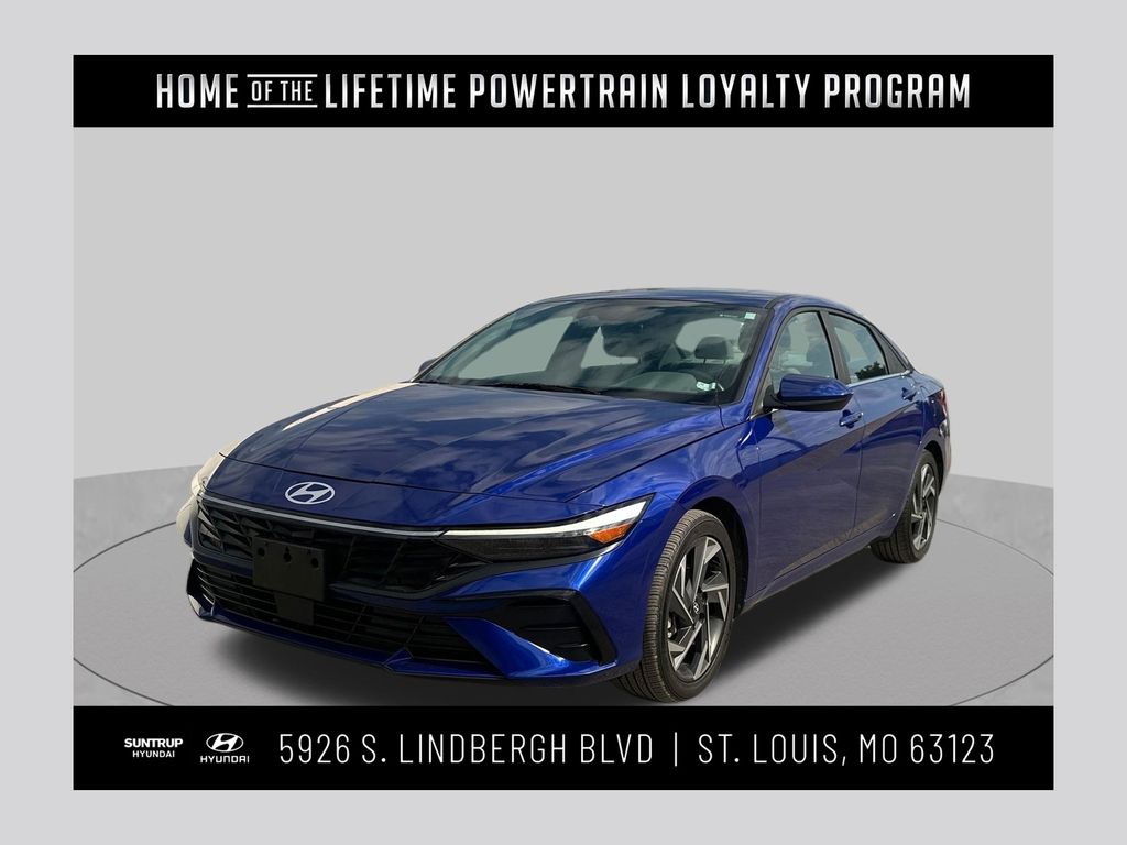 Intense Blue 2024 Hyundai Elantra Sedan Front-Wheel Drive Continuously Variable Transmission