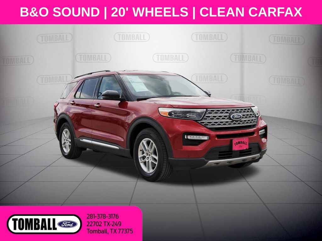 Red Metallic 2021 Ford Explorer SUV / Crossover Rear-Wheel Drive Automatic