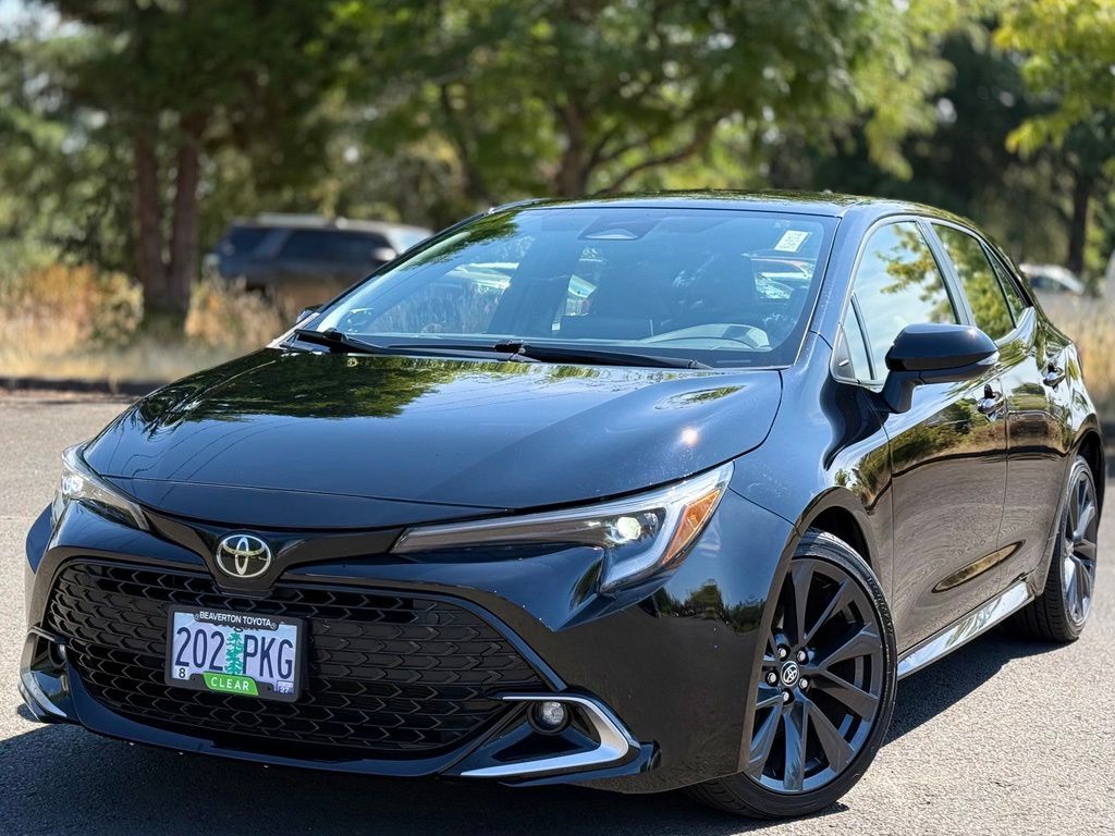 Midnight Black Metallic 2023 Toyota Corolla Hatchback Hatchback Front-Wheel Drive Continuously Variable Transmission