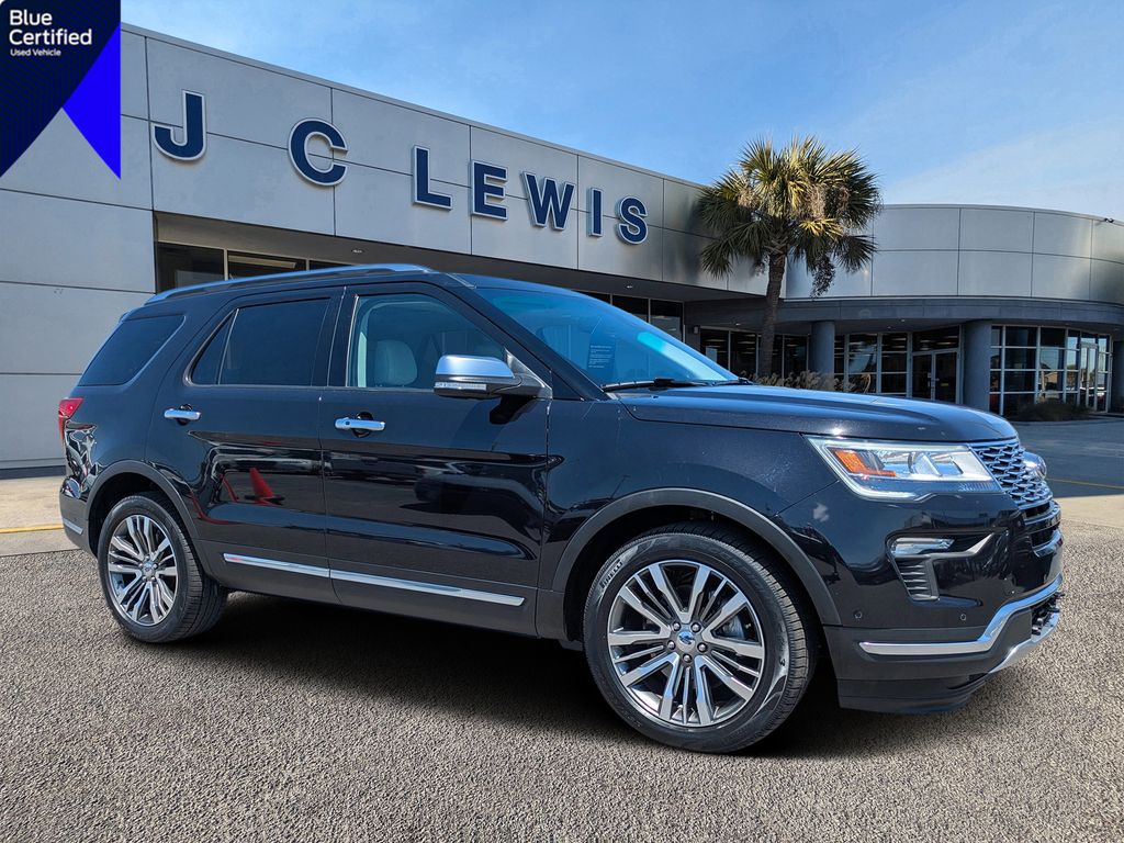 Agate Black Metallic 2019 Ford Explorer Platinum AWD SUV / Crossover All-Wheel Drive 6-Speed Automatic