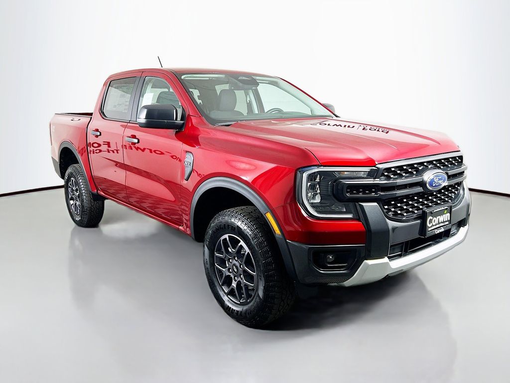 Ruby Red Metallic Tinted Clearcoat 2026 Ford Ranger XLT SuperCrew 4WD Pickup Truck Four-Wheel Drive Automatic