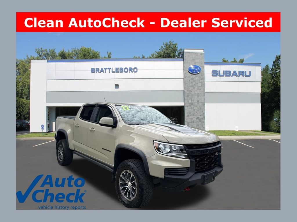Sand Dune Metallic 2022 Chevrolet Colorado Pickup Truck Four-Wheel Drive 8-Speed Automatic