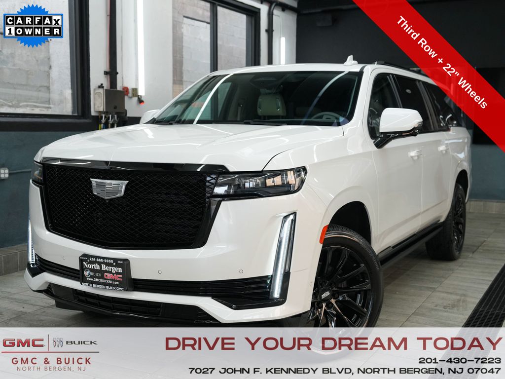 Crystal White Tricoat 2024 Cadillac Escalade ESV SUV / Crossover Four-Wheel Drive Automatic
