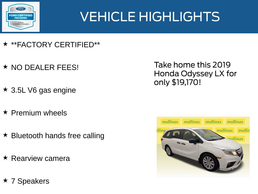 Certified Used 2019 White Honda LX image 11