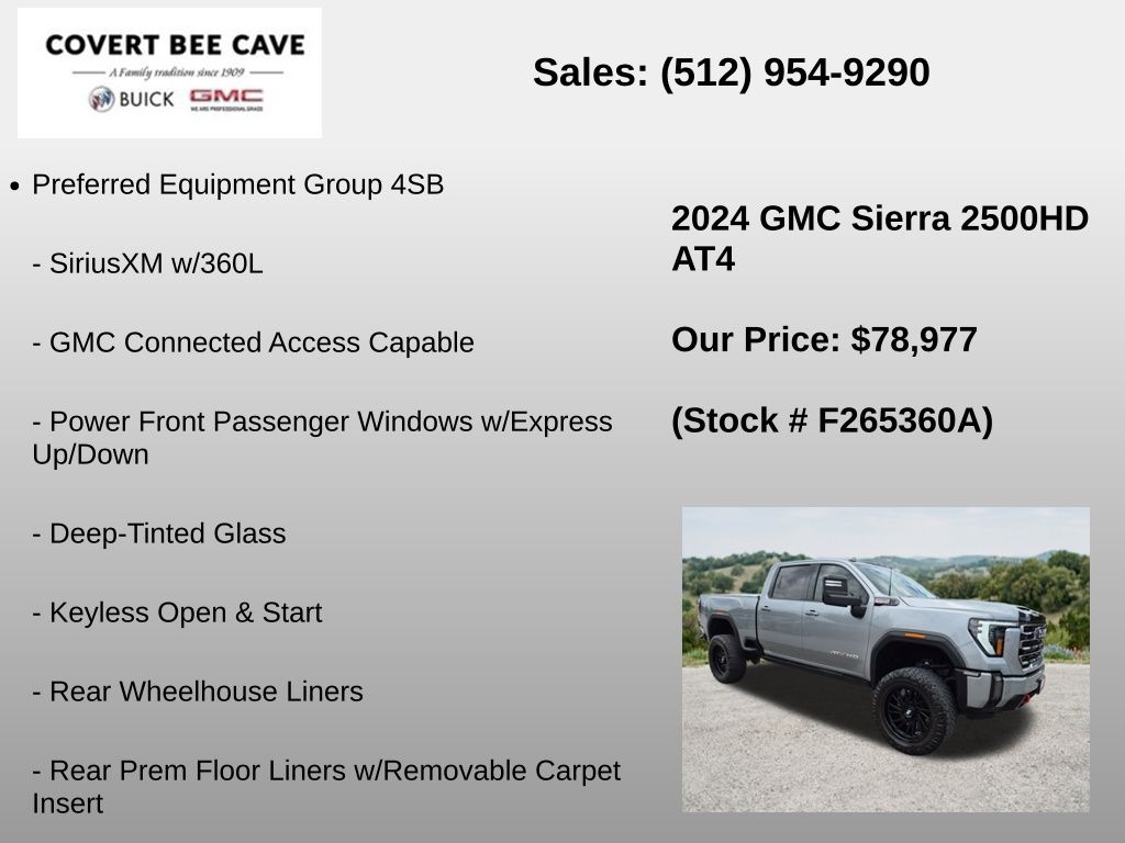 Used Car 2024 Gmc Sierra 2500hd  At4 For Sale Under $80,000 In Austin, Texas
