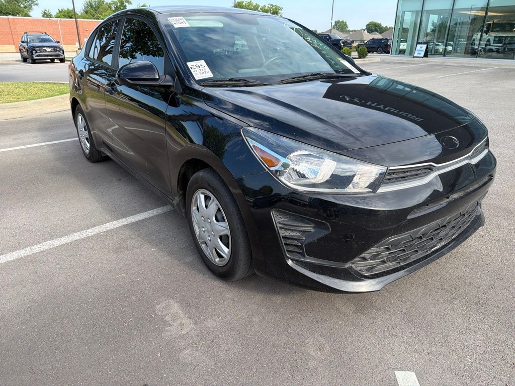 Aurora Black 2022 Kia Rio Sedan Front-Wheel Drive Continuously Variable Transmission
